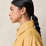 #Shirt Mustard with White