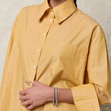 #Shirt Mustard with White