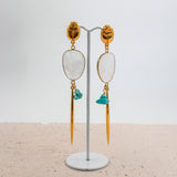 #Natassa Earrings White