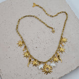 #Sun Necklace Gold