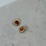 #Maybe Earrings Brown Gold