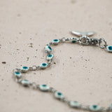 #Eyes Anklet Silver