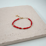 #Coral Anklet