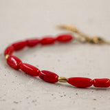 #Coral Anklet