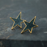 #Star Black Earrings