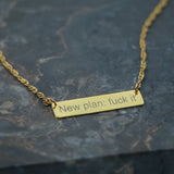 #NewPlan Necklace Gold