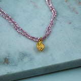 #Shell Necklace Pink