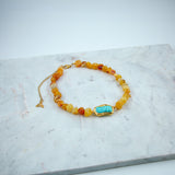 #Plum Yellow Necklace