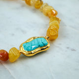 #Plum Yellow Necklace
