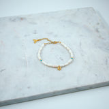 #Melitini White Anklet