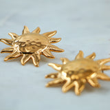 #Sun Earrings Gold
