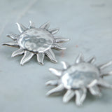 #Sun Earrings Silver