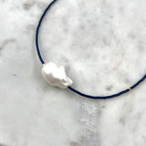 #Aleandra Blue Necklace Gold