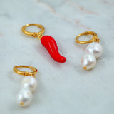 #Costa Red Earrings