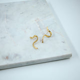 #Aqua Earrings Gold