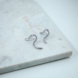 #Aqua Earrings Silver