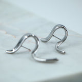 #Aqua Earrings Silver