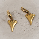 #Heart Earrings Gold